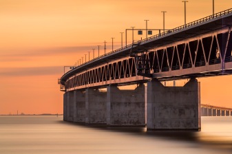 Öresundsbron Curving To Denmark - Fine Art Photographer - Houston - Mabry Campbell