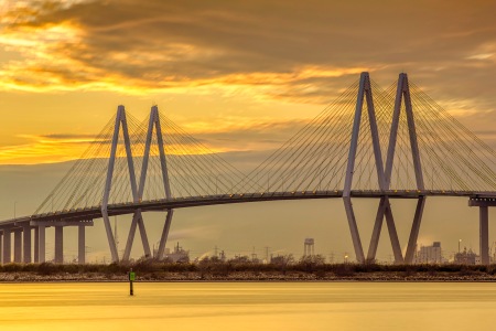 Fred Hartman Bridge Sunset II - Fine Art Photographer - Houston - Mabry Campbell