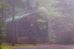 Cabin In Maine Fog