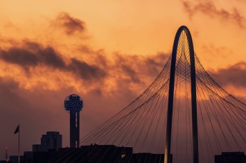 Margaret-Hunt-Hill-Bridge-And-Reunion-Tower-Sunrise-Mabry-Campbell