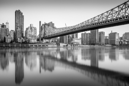 Queensboro-Bridge-Black-and-White-Reflections-Mabry-Campbell