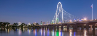 Margaret-Hunt-Hill-Bridge-Over-The-Flooded-Trinity-River-Panorama-Mabry-Campbell